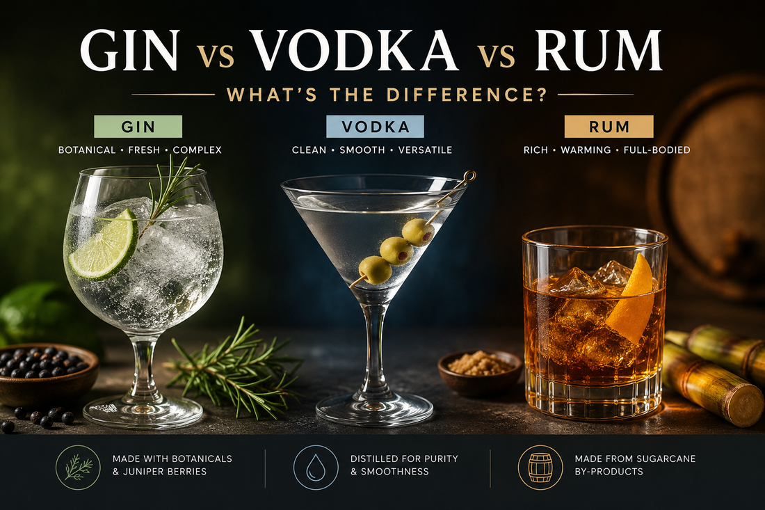 Gin vs Vodka vs Rum: What’s the Difference?