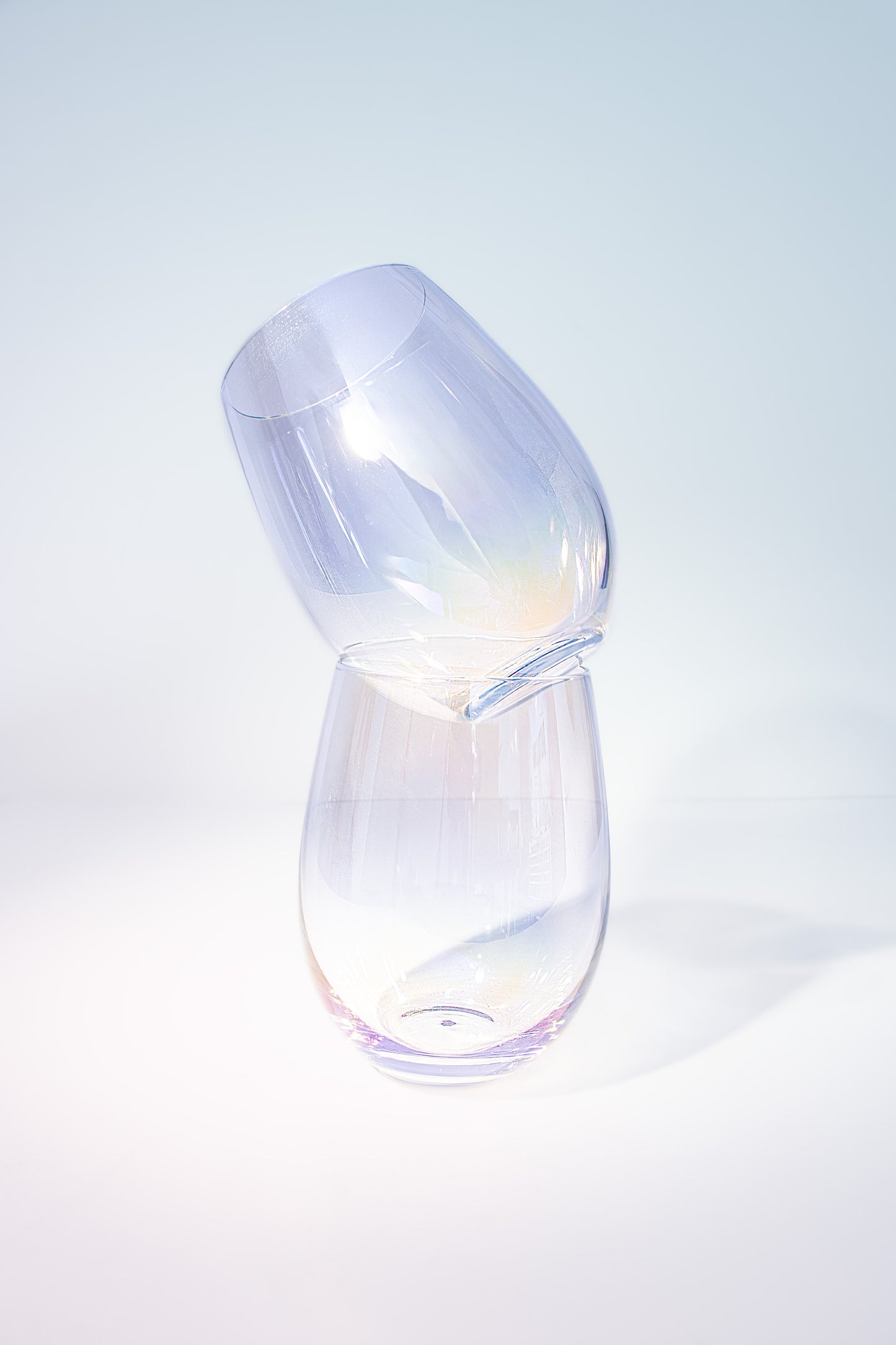 Iridescent Stemless G&T Glasses