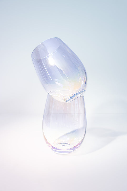 Iridescent Stemless G&T Glasses