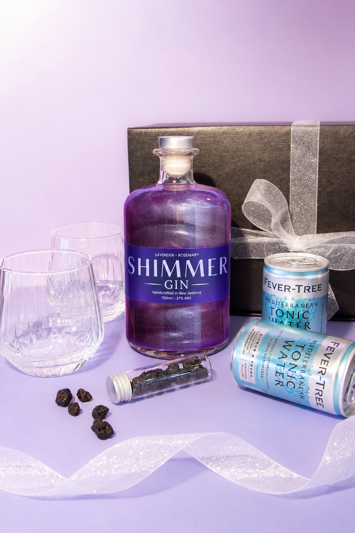 Purple Shimmer Gin Gift Box – Premium Gin Gift Set