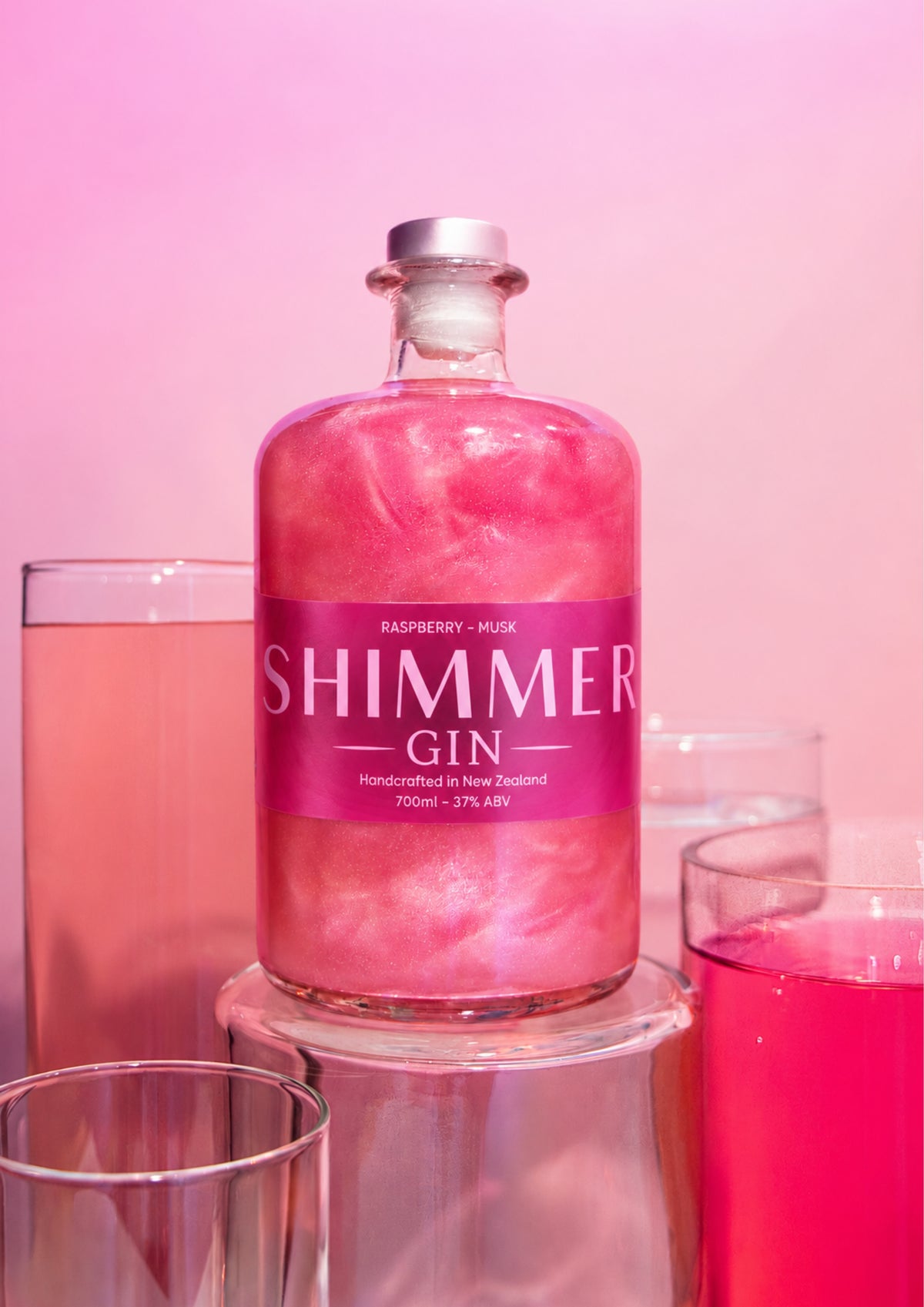 Pink Shimmer Gin - Raspberry & Musk New Zealand Gin | 700ml