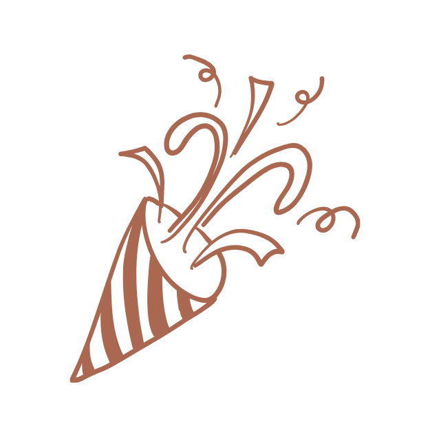 Decorative brown floral design on a white background